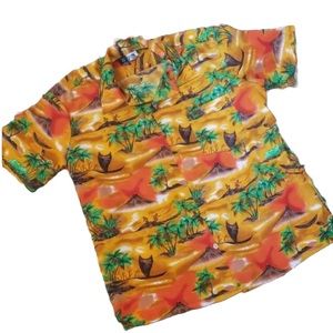 Vintage Y2K Kennington Ltd. Hawaiian shirt Volcano Surfers size large